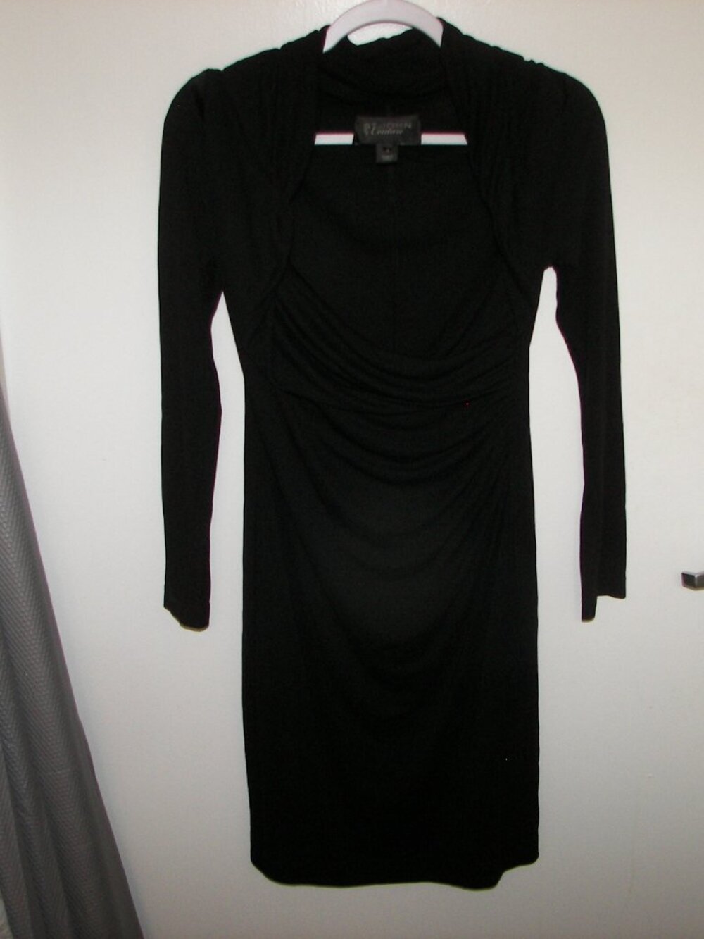St. John Couture long sleeve black evening dress size 4